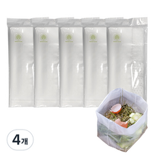 모나코올리브 음식물 찌꺼기 원샷 분리 싱크백 25 x 19 cm, 120개입, 4개