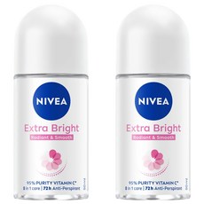 NIVEA 妮維雅 止汗爽身乳液 美白系列, 50ml, 2瓶