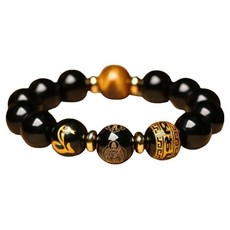 Buddha Best 男士黑曜石許願12生肖幸運手鍊