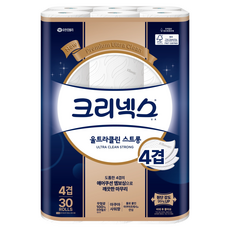 크리넥스 울트라클린 천연펄프 4겹 고급롤화장지, 25m, 30개입, 1개