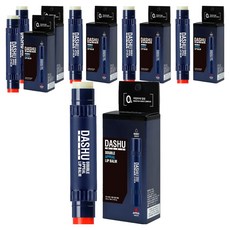 DASHU 男士雙頭保濕潤色護唇膏, 草莓香+無香, 6支