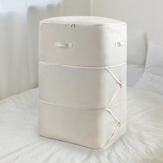 Living gonggam 3層擴展衣物棉被壓縮收納袋 米色, 1入, 1個