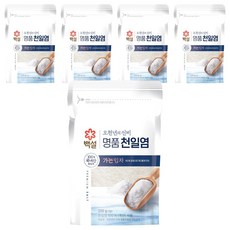 CJ BEKSUL 白雪 5000年的秘密名品天日鹽 粗粒, 1kg, 5個