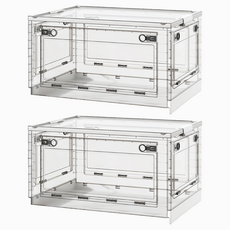 ONE HOUSE 五開門特大折疊收納箱 72L OH-Q250-A, 霜白, 2個