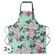 Herb On 碎花防水圍裙, 薄荷綠, 2個