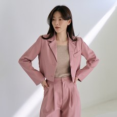 구디프 여성용 라이트 더블버튼 크롭 자켓