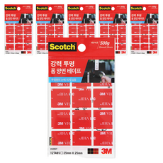 3M Scotch 3M 強力透明泡棉雙面膠帶 325CT 25 x 25mm 12p, 6個