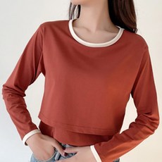 圓領長袖哺乳上衣