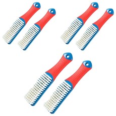 柔軟的運動鞋鞋子清潔清潔刷, 藍色, 6個