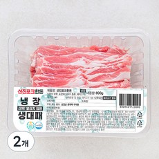 선진포크 한돈 생대패 삼겹살 구이용 (냉장), 800g, 2개
