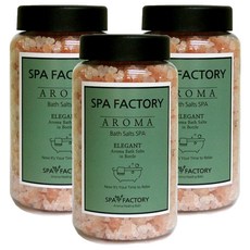 스파팩토리 엘리건트 히말라야 핑크 아로마 바스솔트 입욕제 로즈마리, 3개, 600g