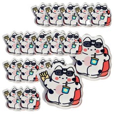 골드팡 캣앤퍼피 캐릭터 종이클립 아크릴 집게 캣 소파, 20개, 1개입, 4.9 x 4.2 cm