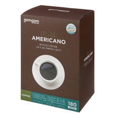 gomgom 美式即溶咖啡 中焙溫和款, 1g, 180條, 1盒