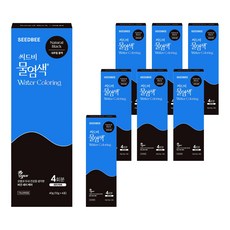 씨드비 프리미엄 물염색 시즌2 4p, 내추럴블랙, 8개