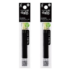 프릭션 볼 다색펜 리필심 0.5 mm 3p, 블랙, 2개