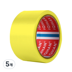 iQIHAN 다다 고점도 강력 면 테이프 60mm x 20m, 노랑색, 5개