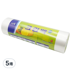 CLEANWRAP 滾筒塑膠袋 大, L(40 x 30cm), 500個, 5捲