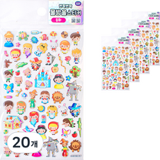 스튜디오에잇 반짝반짝 물방울 동화 스티커, 혼합색상, 20개