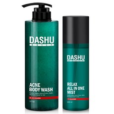 DASHU 潔淨療癒沐浴乳 513ml+多合一鎮靜保濕噴霧 200ml套組, 1組