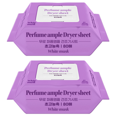 MURO 無路 超濃縮香氛烘衣柔軟片 白麝香, 80片, 2入