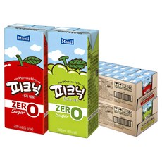 피크닉 제로 청포도 200ml 24p + 사과 200ml 24p, 1세트
