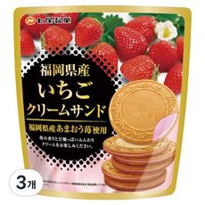 NanaoConfectionery 奶油夾心餅乾 草莓口味, 66g, 3個