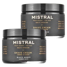 MISTRAL BODY 黑琥珀 刮鬍膏 255g, 2個