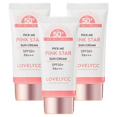 러블리씨씨 픽 미 핑크 스타 선크림 SPF50+ PA+++, 50ml, 3개