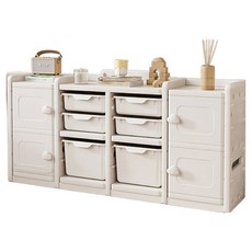 lilikoko 哩哩摳摳 B2 號收納櫃 組合四, 3層, 玉蓮白