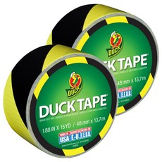 DUCK TAPE 彩色膠帶 安全標示 黃黑色, 2個