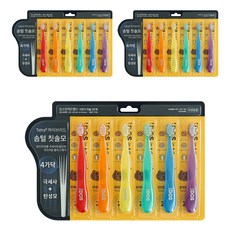 DOS 인어드밴스 유아용 칫솔 2단계 세트, 혼합색상, 6개입, 3세트
