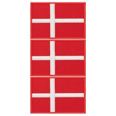 A-ONE 匯旺 丹麥 國旗刺繡布貼 DIY 8 x 5 cm, 彩色, 1組