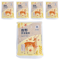 東台糧倉 鹿野寶華糙米 台灣好米, 1.5kg, 5包