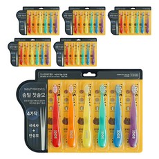 DOS 인어드밴스 유아용 칫솔 2단계 세트, 혼합색상, 6개입, 6세트
