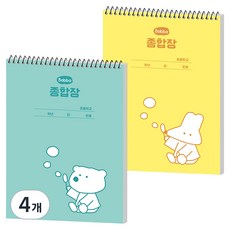 뭉구 보바 버블 종합장, 혼합색상, 4개