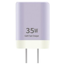 35W PD+QC GaN氮化鎵 極速摺疊充電器 USB-A+Type-C, IC-6, 紫色, 1個
