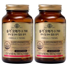 SOLGAR Omega-3膠囊 700mg, 60顆, 2罐