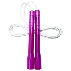 JFROPE Twinkle 競速跳繩, 紫色 + 白色線, 1個