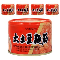 大茂 大土豆麵筋, 全素系列, 口感柔韌富彈性, 傳統中式早餐必備, 170g, 5罐