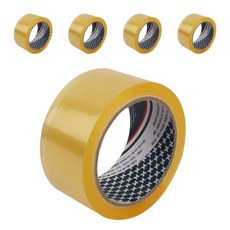 Leadformy 輕型包裝用封箱膠帶 48mm x 80m, 5個, 透明