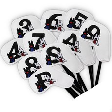 Gaspard et Lisa 高爾夫鐵桿挖起桿桿頭套 10入, 白色