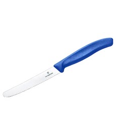 VICTORINOX 瑞士維氏 多功能經典蕃茄刀 鋸齒刀, 藍色, 1支