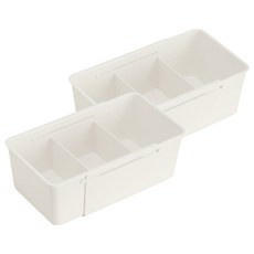 abm 可調節長度隔板收納籃 寬版, 2個, 單一顏色