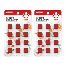 火警 插座用 自動滅火貼片 12片裝, 紅色, 2個