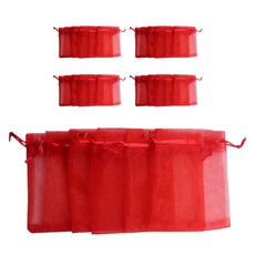 올쉴드 해충방지 과일 방충 망사 주머니 05 빨간색 13 x 18 cm, 50개