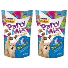 Friskies 喜躍 Party Mix 香酥餅 貓零食 鮪魚、鮭魚和小 snapper 口味, 海洋鮮味, 60g, 2包