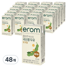 이롬 황성주 박사의 국산콩 두유 무가당, 140ml, 48개