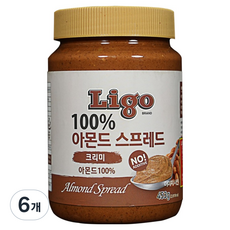 리고 아몬드 스프레드 크리미, 453g, 6개