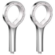 제이라이프 부스트 링타입 샤워 헤드 + 호스 + 홀더 세트, 2개, 실버