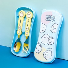 LILFANT Molang 易洗勺叉盒套組, 勺子+叉子+箱子, 混色